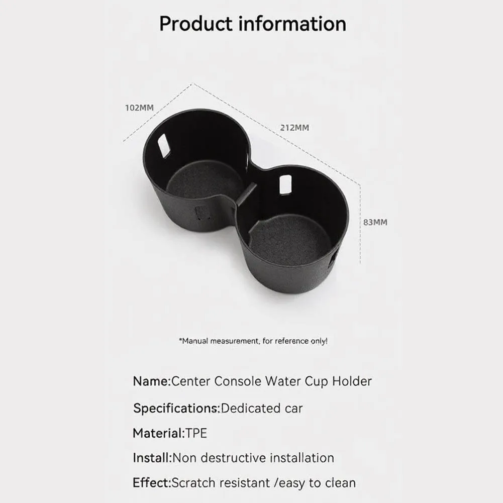 Car Cup Liner Cup Holder Insert For Daily Driving Use Anti-aging Properties For Hyundai IONIQ 9 2025 Cup Holder