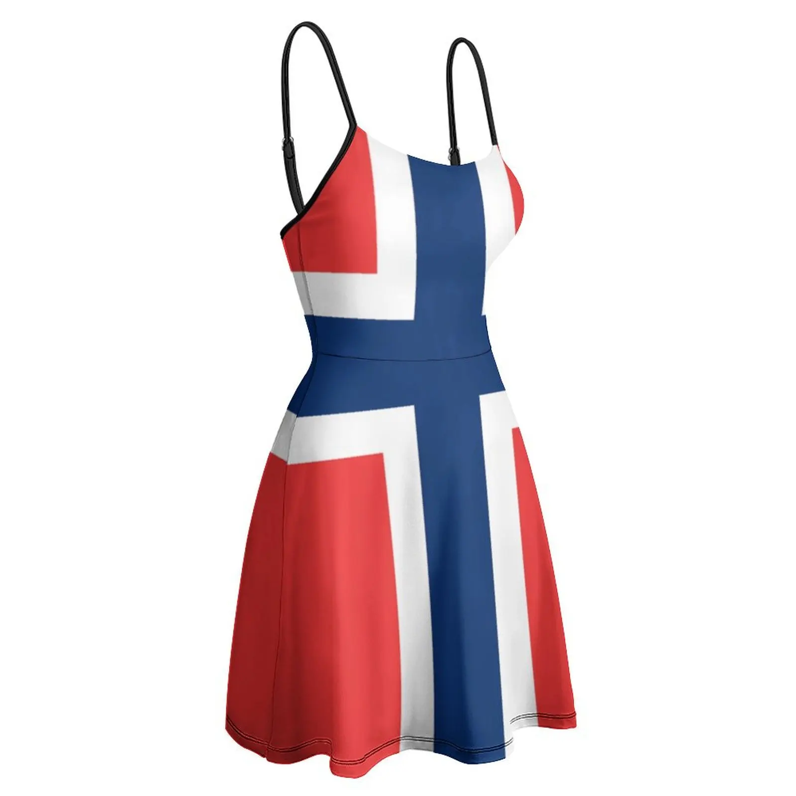 Sexy  Woman's Dress Strappy Dress Norwegian Flag Women's Sling Dress Graphic Cool  Parties Cool