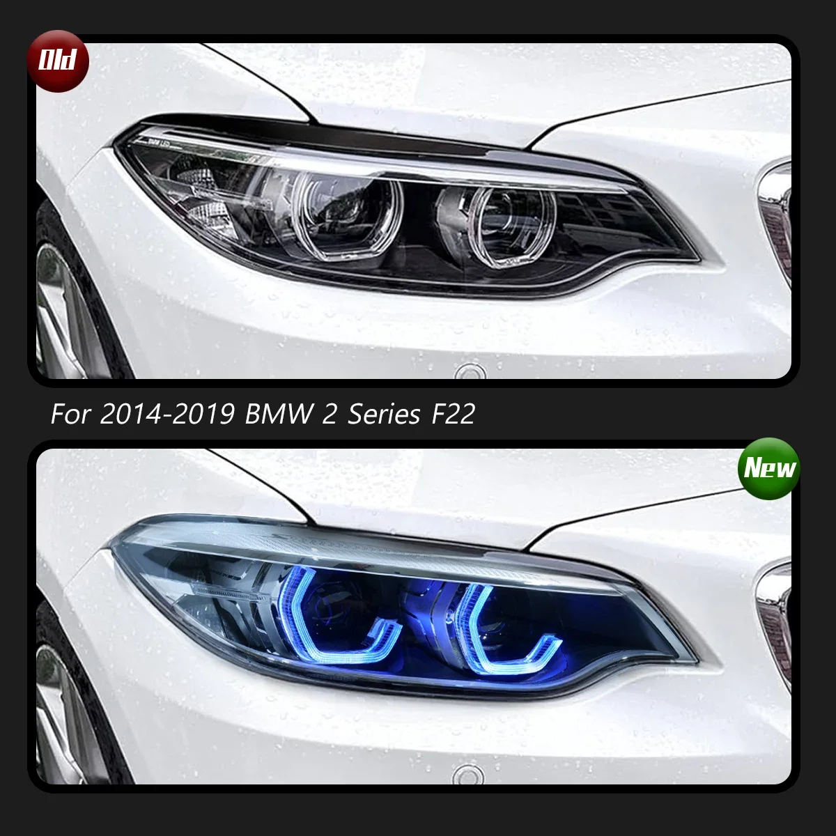 

TYPY Новый светодиодный налобный фонарь, модифицированный для BMW 2 серии F22 RGB 2014-2019, фара с динамическим сигналом, автоаксессуары