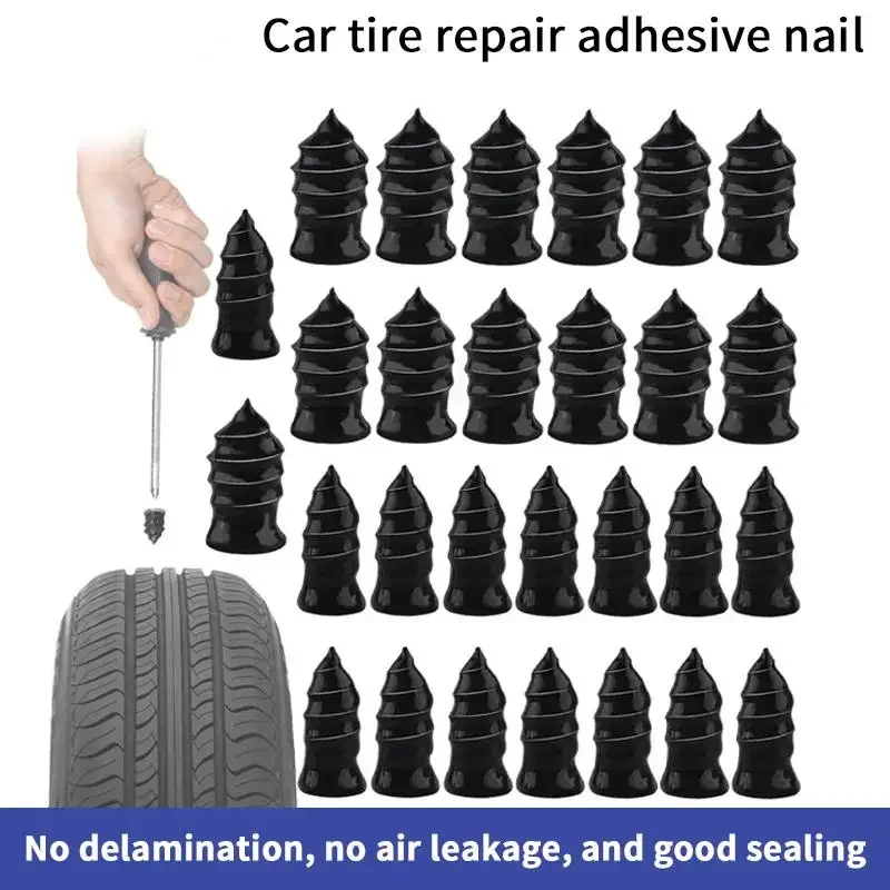 10/20/30PC Car Tire Repair Nail Vacuum Tyre Screw Rubber Patch Car Wheel Universal Puncture Repair Motorcycle Tubeless Nail Tool