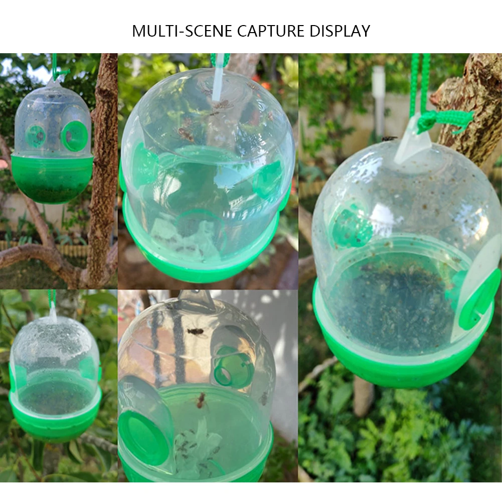 

Hanging Wasp Insect Traps Reusable Yellow Jacket Trap Wasps Control Wasp Bee Catcher Easy To Use for Home Garden Orchard Farm