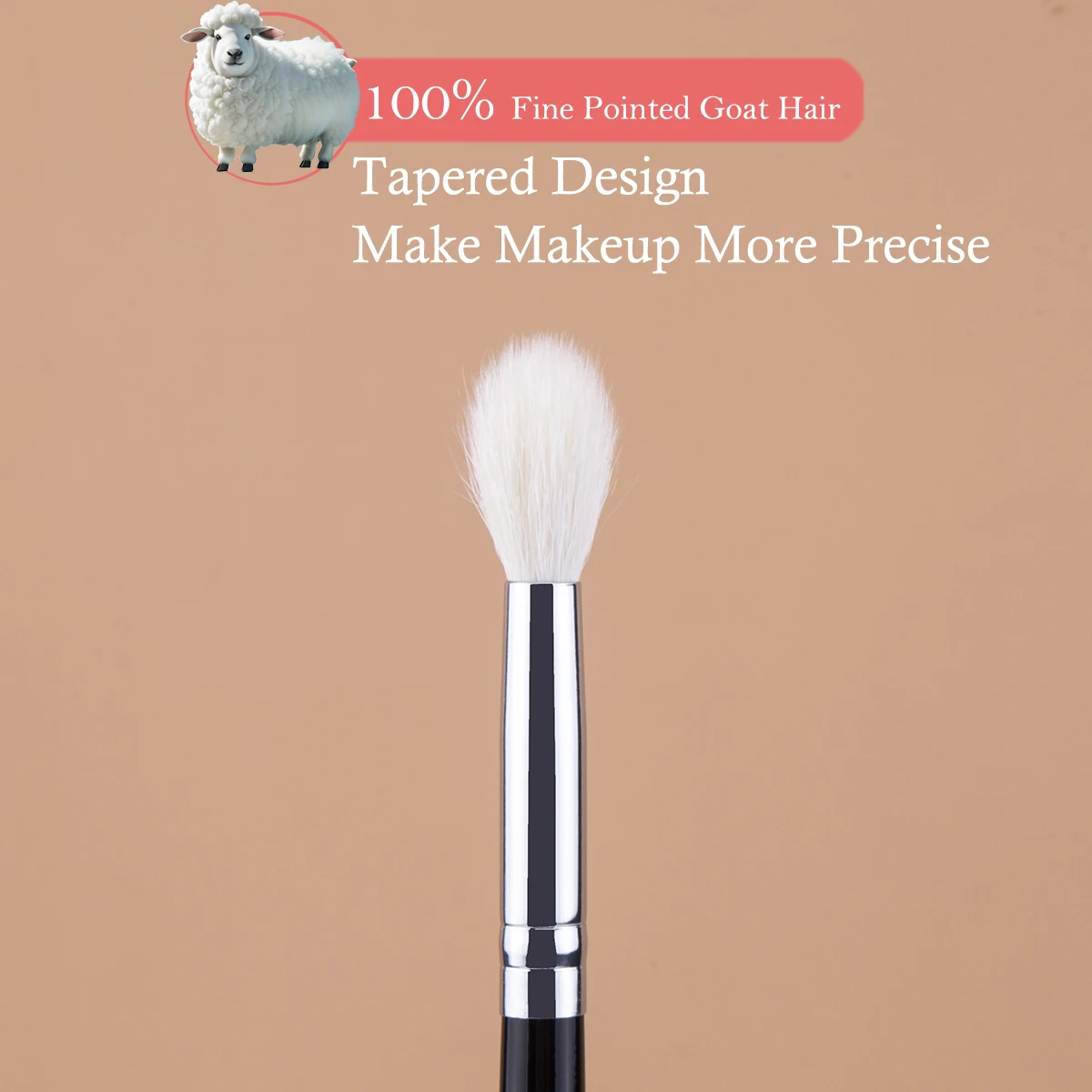 H004 소형 하이라이터 브러쉬 염소털 하이라이터 메이크업 브러쉬 얼굴 코 윤곽 하이라이터 조각 메이크업 도구