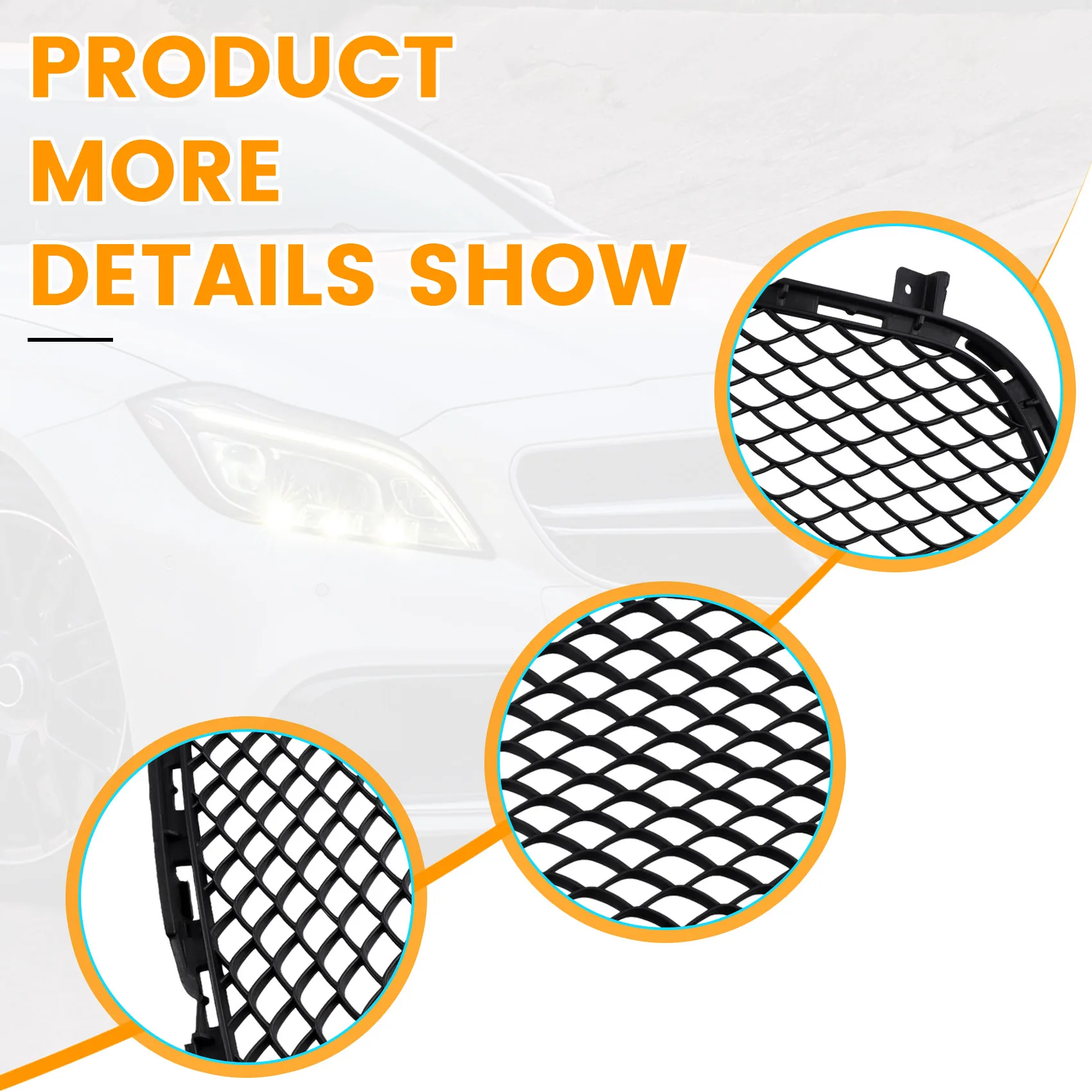 

Front Bumper Lower Grill Radiator Fog Lamp Grille For Mercedes Benz CLS W218 C218 X218 2014-2017 2188851923 2188852023