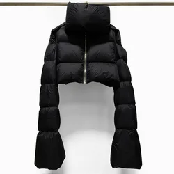 Owen Seak-abrigos de plumón para hombre y mujer, chaquetas góticas de calle alta, gabardina de invierno, cortavientos de polvo, chaquetas de nieve negras