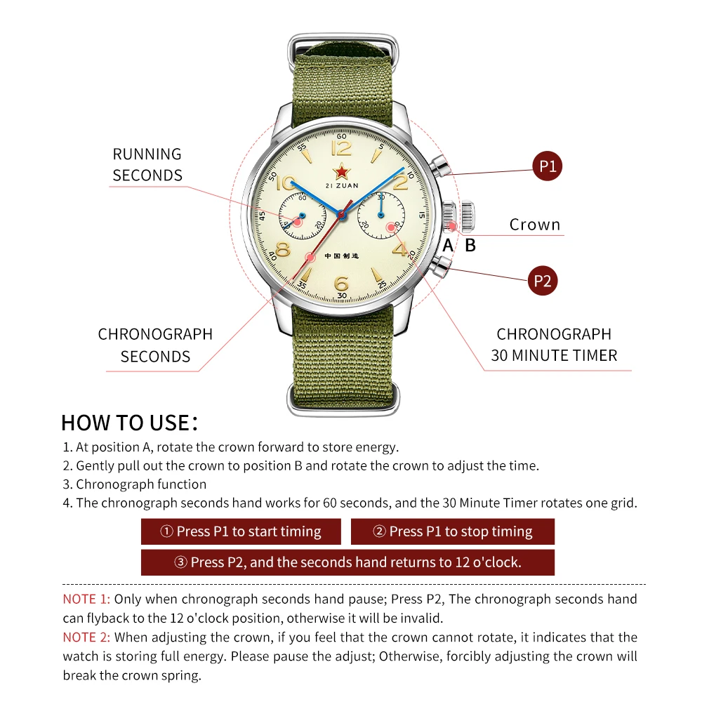 TOPHILL Vintage 1963 Chronograph Men Mechanical Watches Sapphire with Seagull ST1901 Movement Waterproof Men Watches Pilots