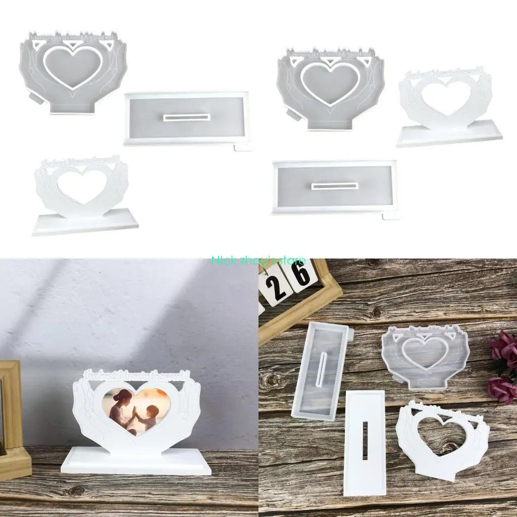 

E15E Convenient DIY Heart Resin Frame Mold Perfect For Home Decors And Gift Making