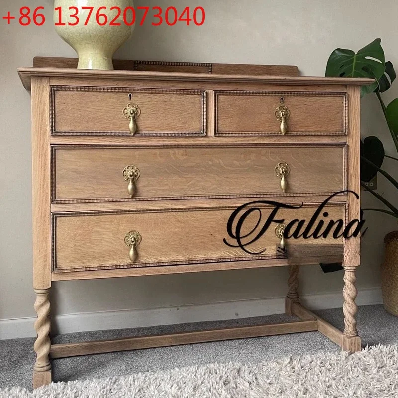 

Американский старинный шкаф-комод в стиле лог-хаус, тумба для прихожей, интегрированный настенный шкаф-тумба из массива дерева с выдвижными ящиками