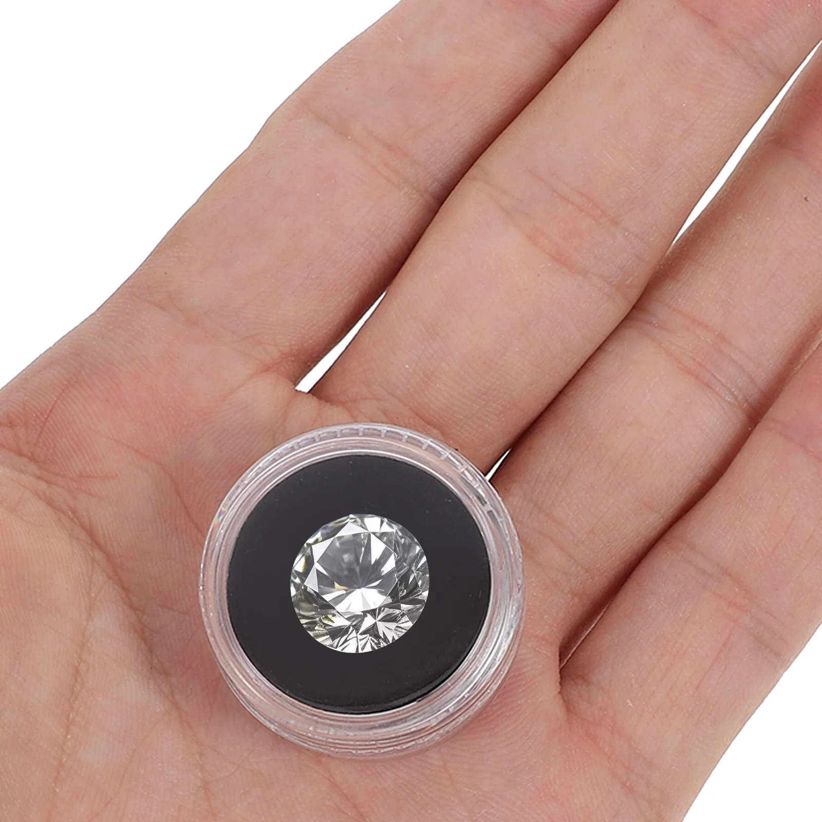 1Set Clear Ultra-Small Threaded Lid Storage Box Gemstone Display Case Jewelry Organizer Acrylic Holder Dustproof Protective