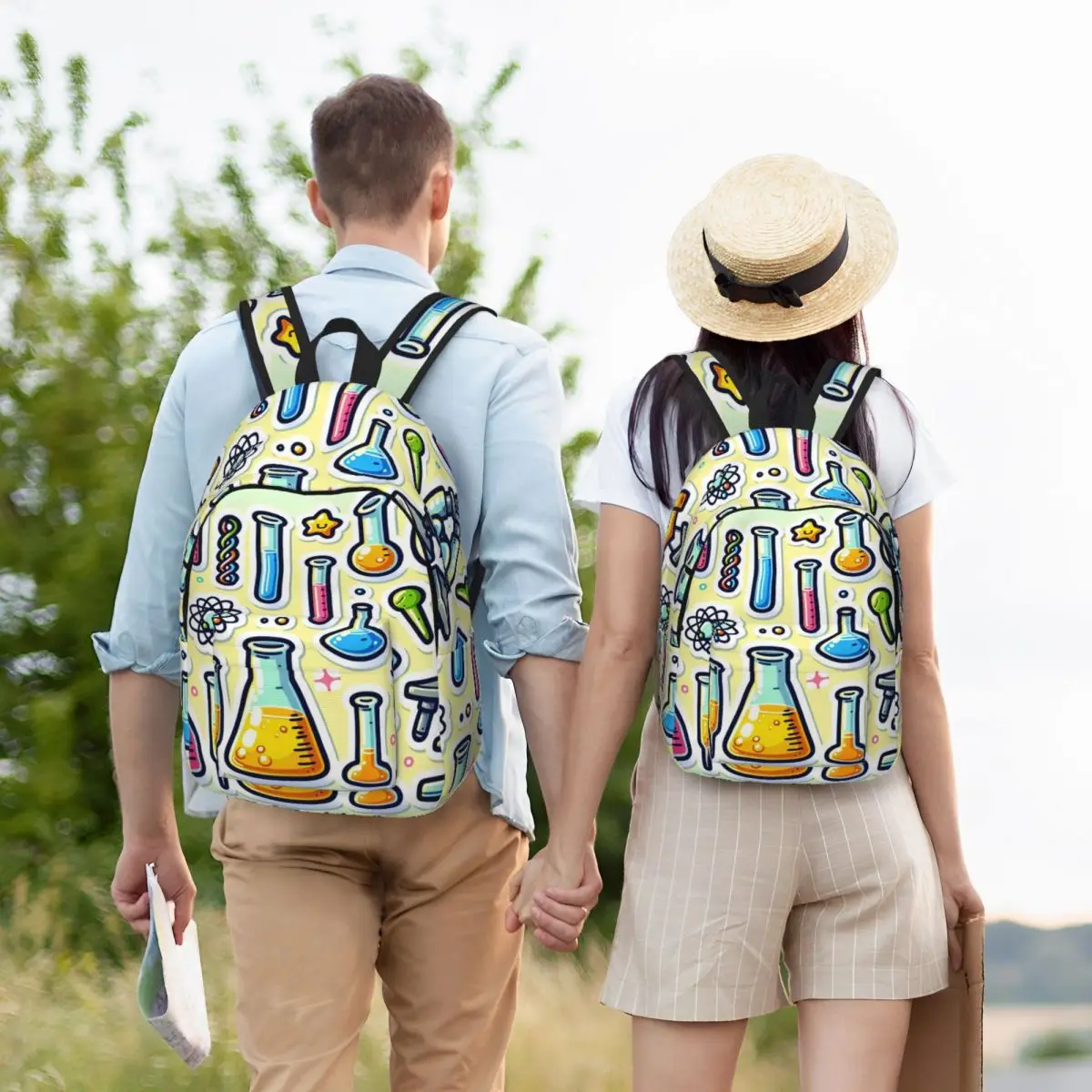 

Laboratory Materials Backpack Student BookBag Children School Bag Laptop Shoulder Bags for Men Women