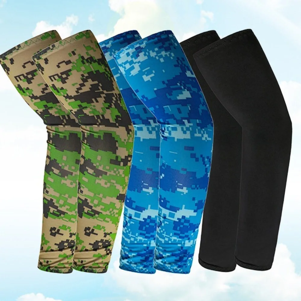 Cooling Outdoor Cycling Sleeve UV Protection Sunscreen Ice Cooling Arm Sleeves Camouflage Breathable Fishing Cycling Sleeves