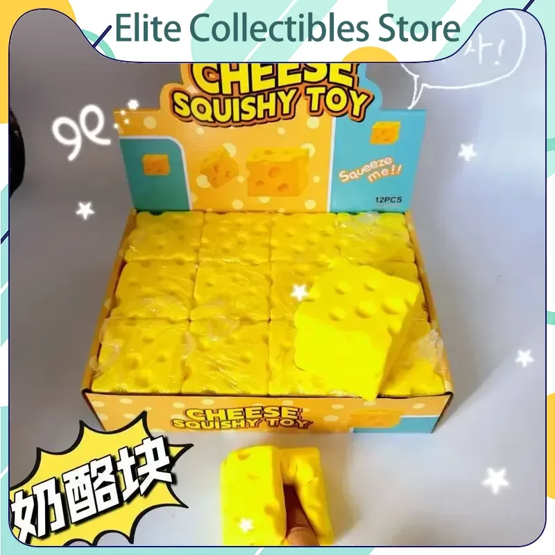 Neues Langsam Aufsteigendes Käse-/Butterblock-Squishy-Spielzeug, Wirbelmuster-Simulation Lebensmittel, Stressabbau-Entspannungs-Fidget für Erwachsene