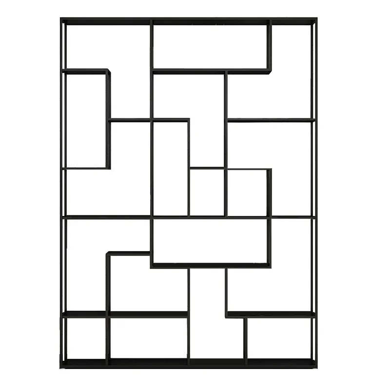 

Customized modern simple living room multi-layer Bogu frame wrought iron tea rack office floor display rack