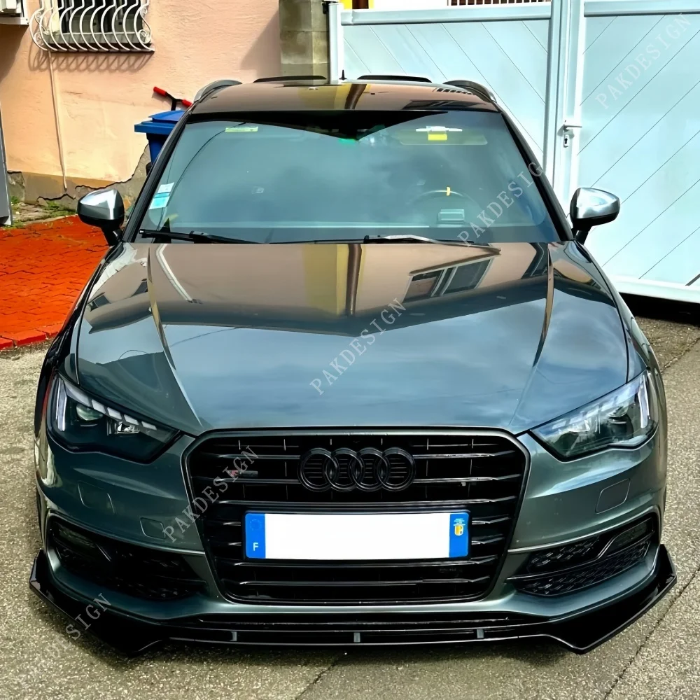 

Для Audi A3 S3 8V TFSI TDI S-line 2013-2016 Pre-LCI передний бампер спойлер сплиттер диффузор ABS глянцевый черный Bodykit тюнинг