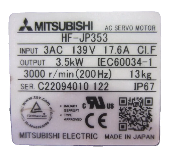 

Free Shipping Original Japan servo motor ac 3.5kw HF-JP353