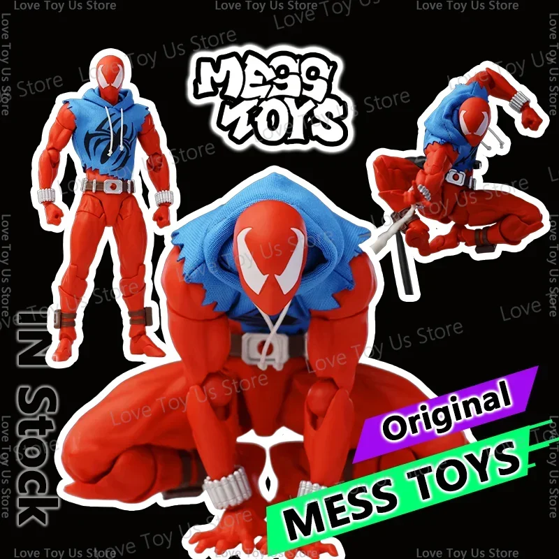 

Оригинальная фигурка Человека-паука Mess Toys Scale | Алый паук (наряд жилета и толстовки) | Коллекционный стиль Mafex/ML