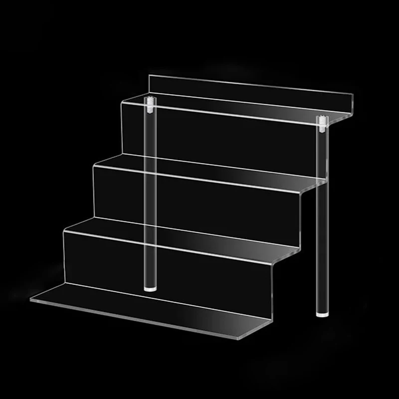 Multi-layered Acrylic Display Stand Cupcake Storage Rack Transparent Desktop Perfume Glasses Organizer Shelves Showcase