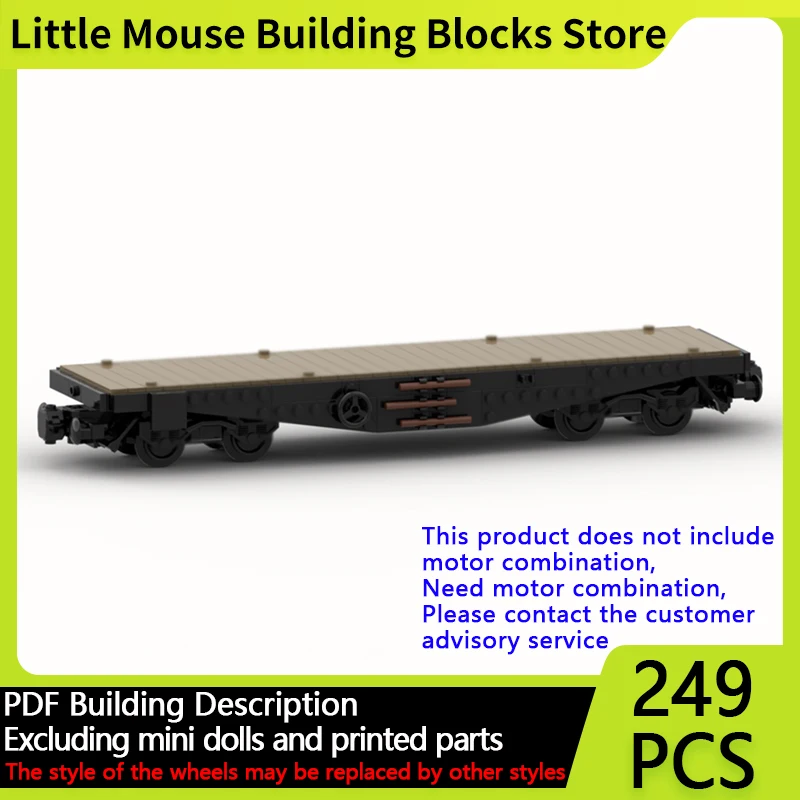 

City Car Model MOC Building Bricks Schwerer Plattformwagen Train Modular Technology Gifts Holiday Assemble Children Toys Suit