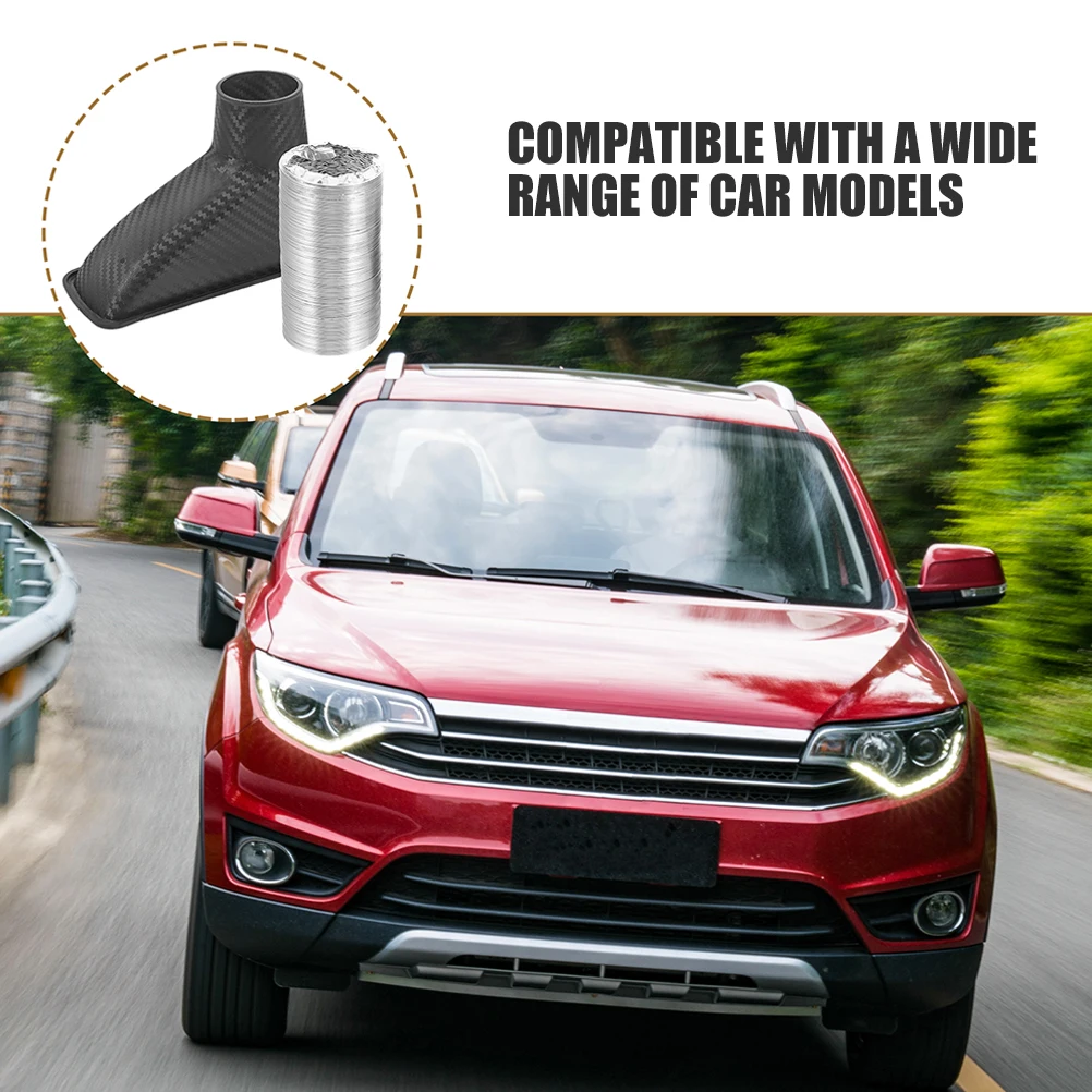 

2pcs Hose Kit For Car Air Intake Duct Abs Engine Ventilation Engine Air Vents Intake Hose System Durable Auto Parts Replacement