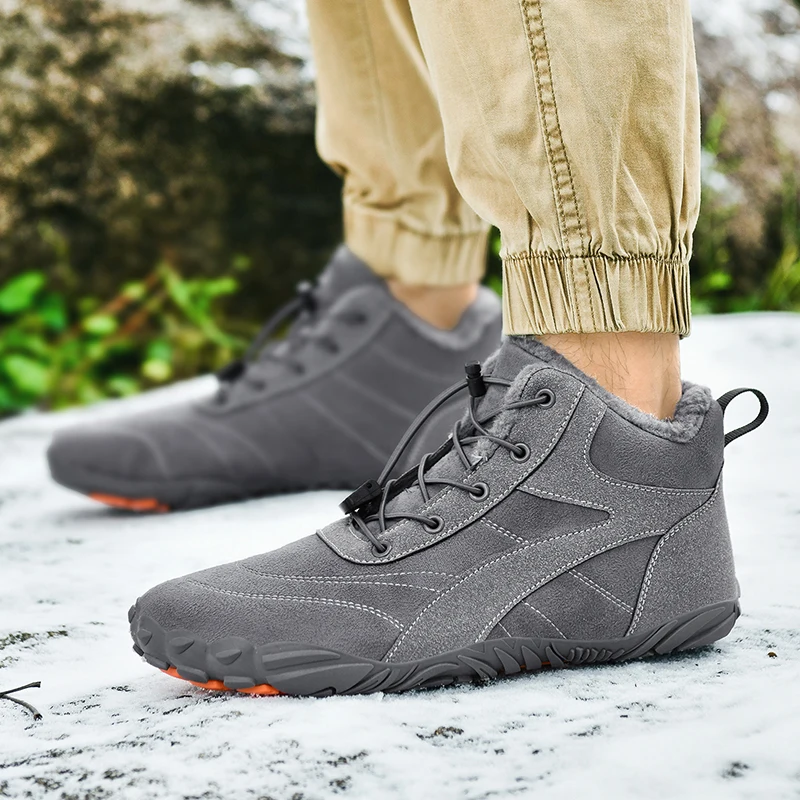 

Winter Snow Boots Running Sneakers Casual Barefoot Shoes Waterproof High Top for Travel Climbing Hiking Shoes Zapato Non Slip