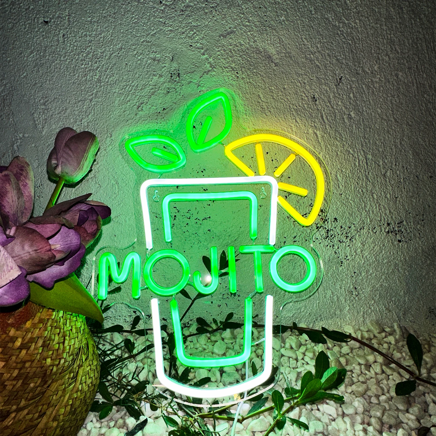 Велосипедный велосипед Mojito из винного дерева, неоновый домашний магазин, бар, искусственная фотокамера, фотосессия, искусство, годовщина, день рождения, атмосфера