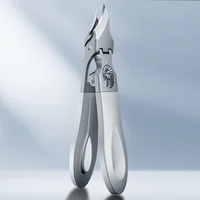 Cortauñas especial con bisel antisalpicaduras, cortauñas puntiagudas con gran apertura para recortar uñas gruesas para personas mayores