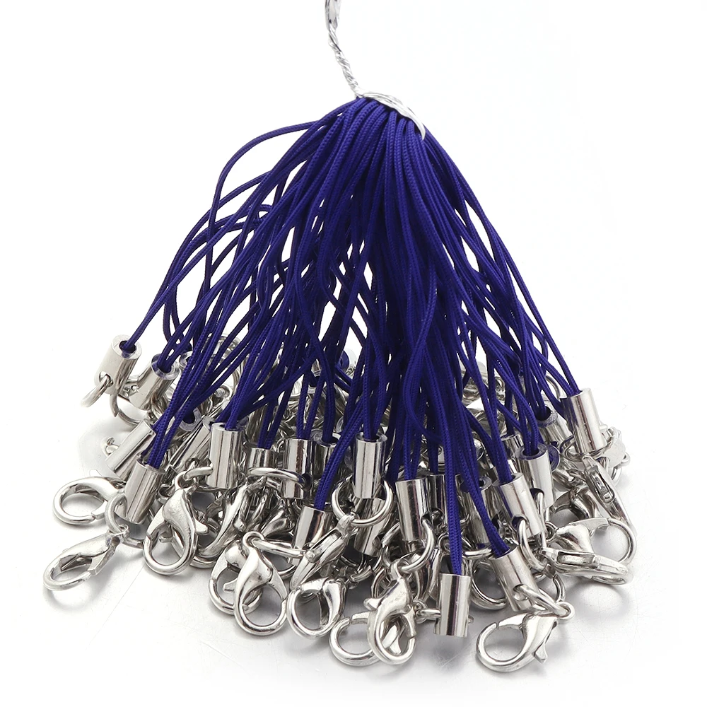 20/100 Stück Karabinerverschluss Lanyard Strap Cord Handy Lanyard Polyester Schlüsselanhänger Schnüre Charms Schlüsselanhänger für DIY Schmuckherstellung