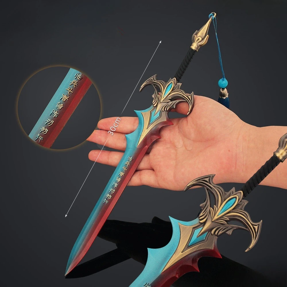 

30cm Cold Weapons Series Zhuxian Sword Ancient Enfeoffment of The God Peripheral Metal Model Accessorie Ornament Collection Toy