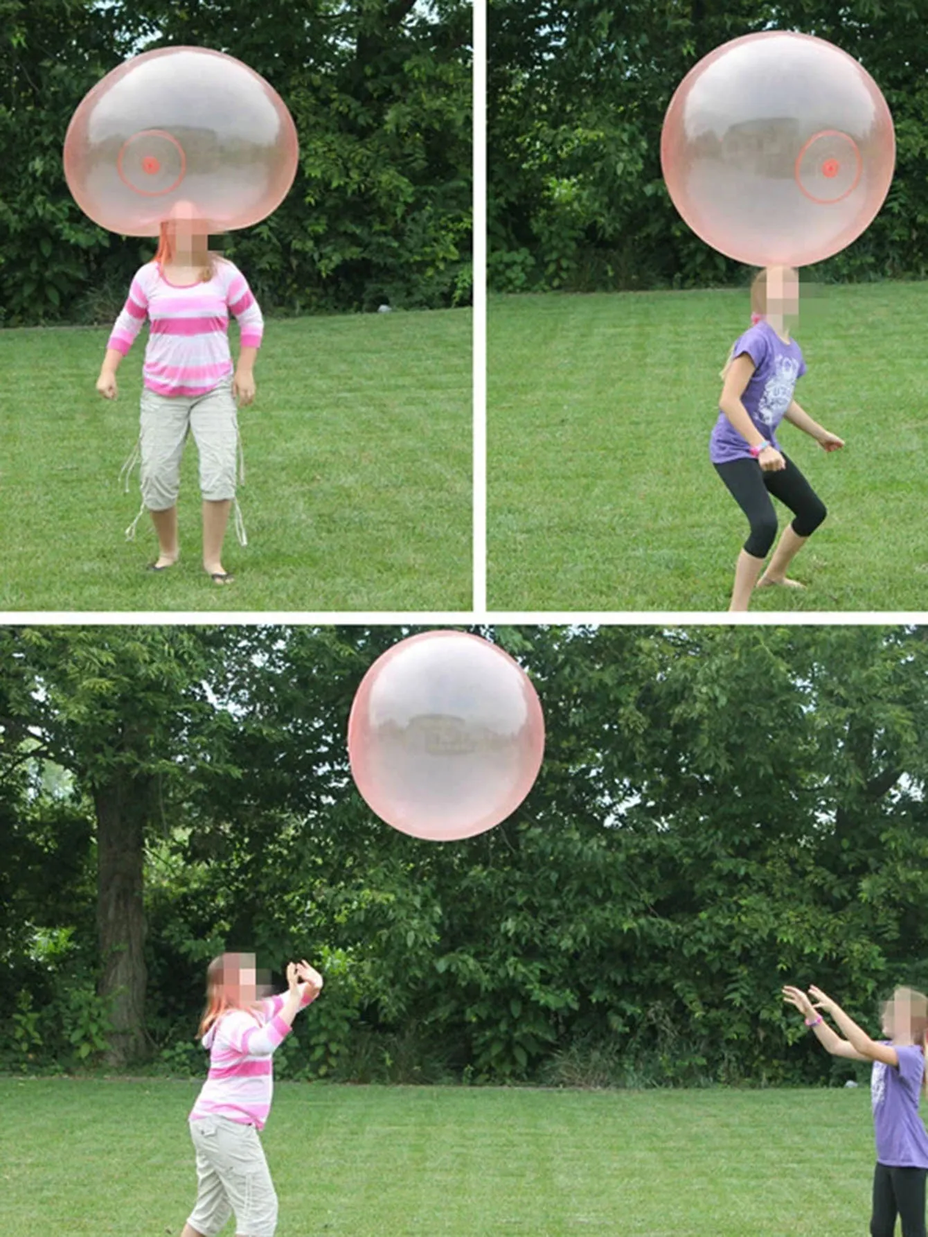 Bola de burbujas de aire al aire libre para niños, globo hinchable relleno de agua, juguete divertido, juego de fiesta, regalos de verano, 50CM