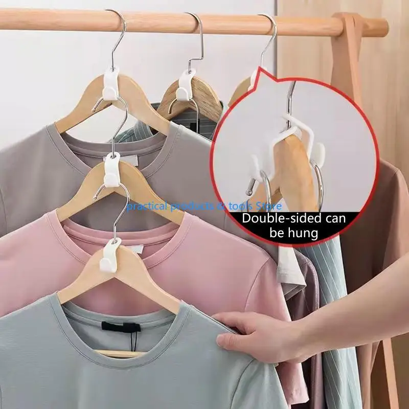 77jb 10pcs одежды для подвесной контактной крючки Cascading Extender Clips Организатор шкаф