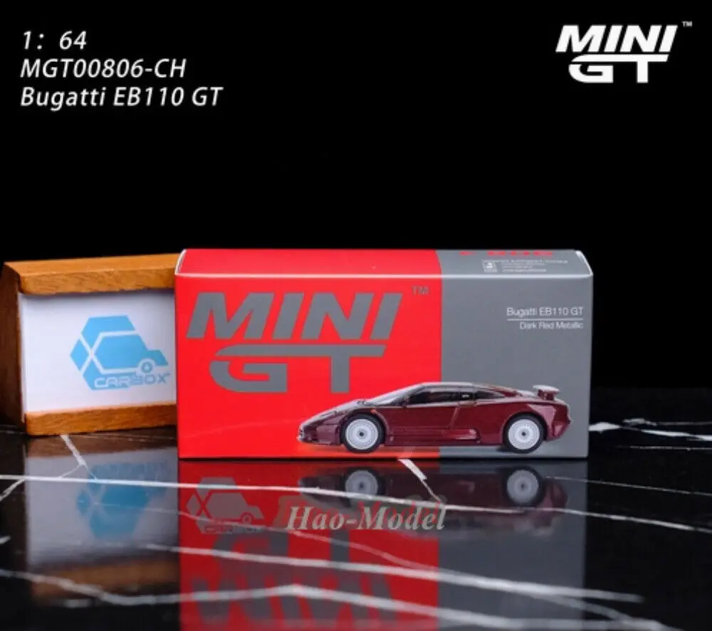 MINIGT 164 For Bugatti EB110 GT #806 Alloy Diecast Model Car Kids Simulation Toys Boys Birthday Gifts Hobby Display Collection