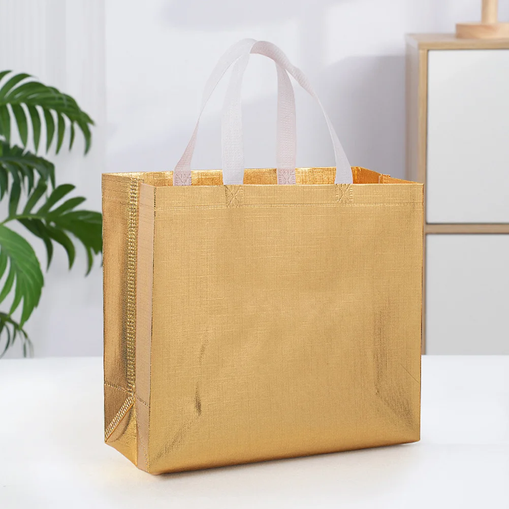 

12Pcs Gift Bags Non Woven Fabric Coated Large Capacity Reusable Party Favor Bags Bulk Packaging Pouches Gift Bag