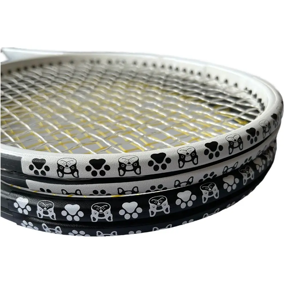 Scratch Prevent Badminton Racket Head Edge Protector Reduce Impact And Friction Dog Pattern Racket Edge Protector Tape