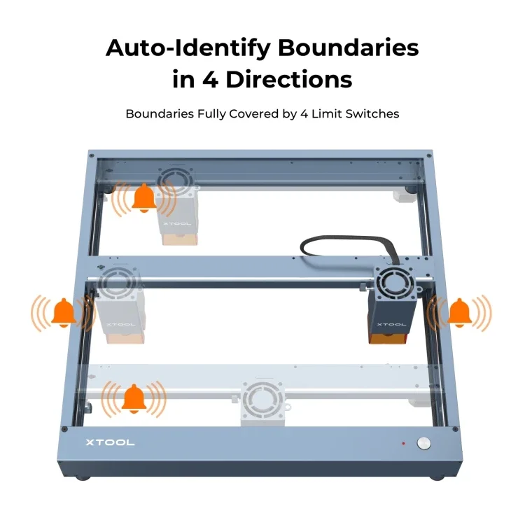 جديد وصول XTOOL D1 Pro-10W آلة قطع عالية الدقة + مرفق دوار + مجموعة رفع لتقوم بها بنفسك النقش بالليزر