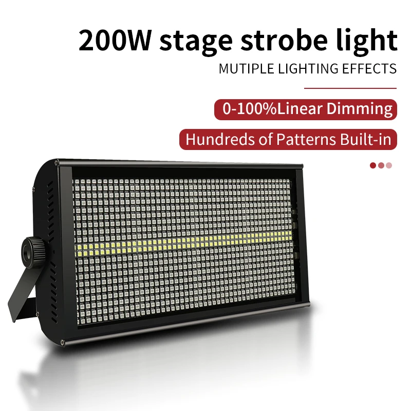 200W LED RGBW 4in1Partition Strobe Light DMX Super Bright Dj Wash Bar Strobe Stage Lighting Effects