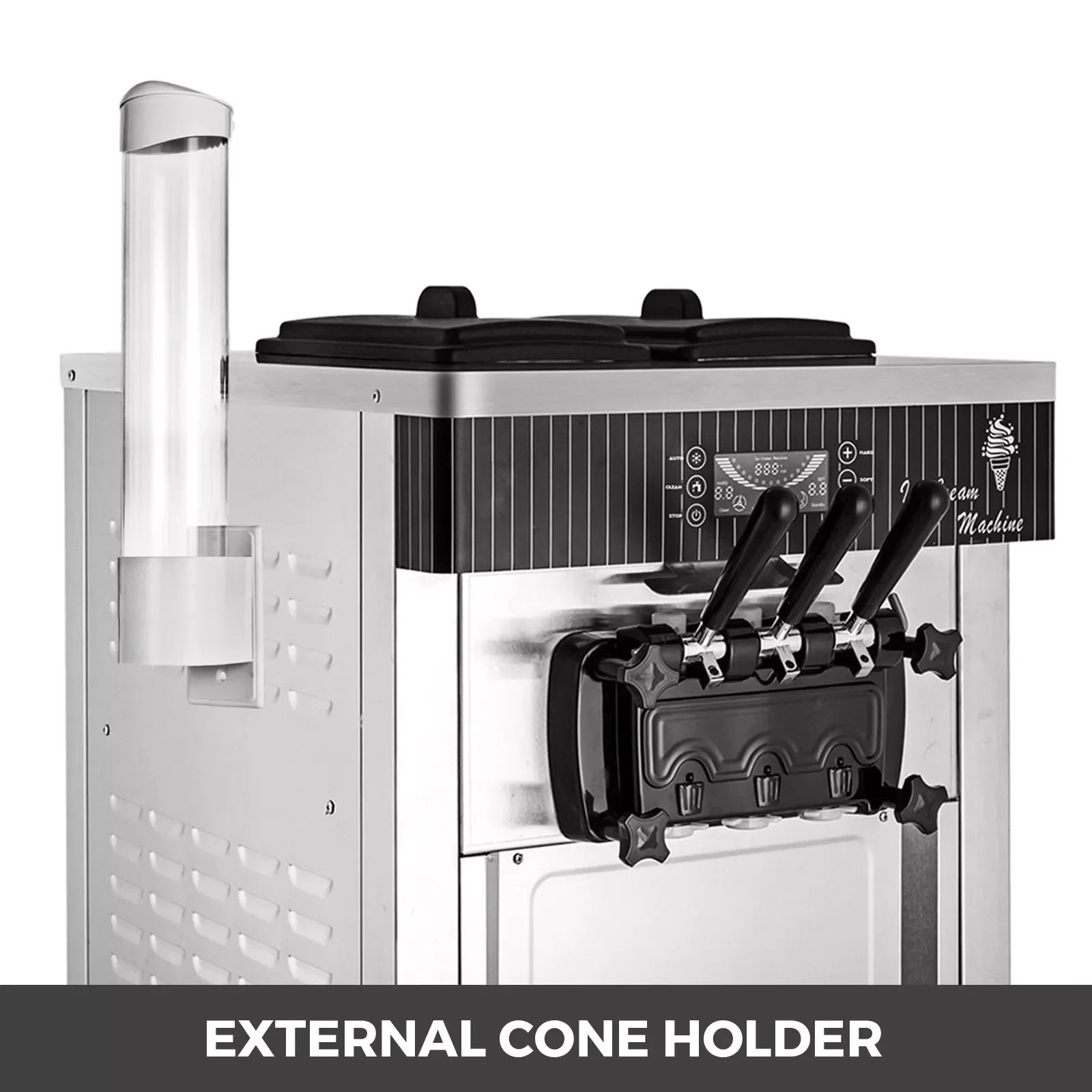 حار بيع Si Hao YKF-8218T 3 نكهة آيس كريم ناعم القوام آلة الآيس كريم Vevor