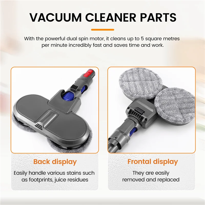 Acessório de esfregão elétrico para aspirador de pó Dyson V7 V8 V10 V11 V15, incluindo tanque de água removível