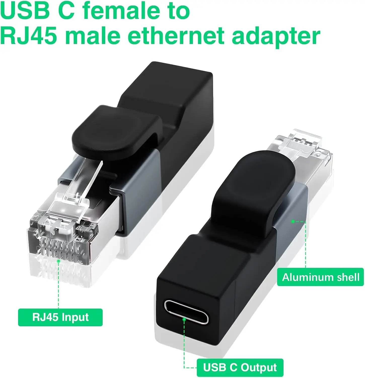 USB C to Ethernet Adapter,1Gbps RJ45 Male to USB-C Female Network Portable Converter,Type C to RJ45 Network Internet LAN Adapter