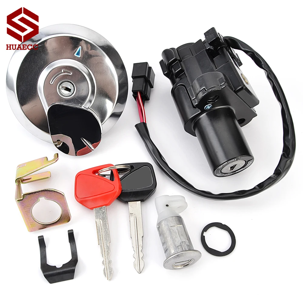 

35010-KPC-640 Ignition Switch Fuel Gas Cap Seat Lock Key Set for Honda XL125V Varadero 2001-2006 17620-KPC-641 35100-KPC-640