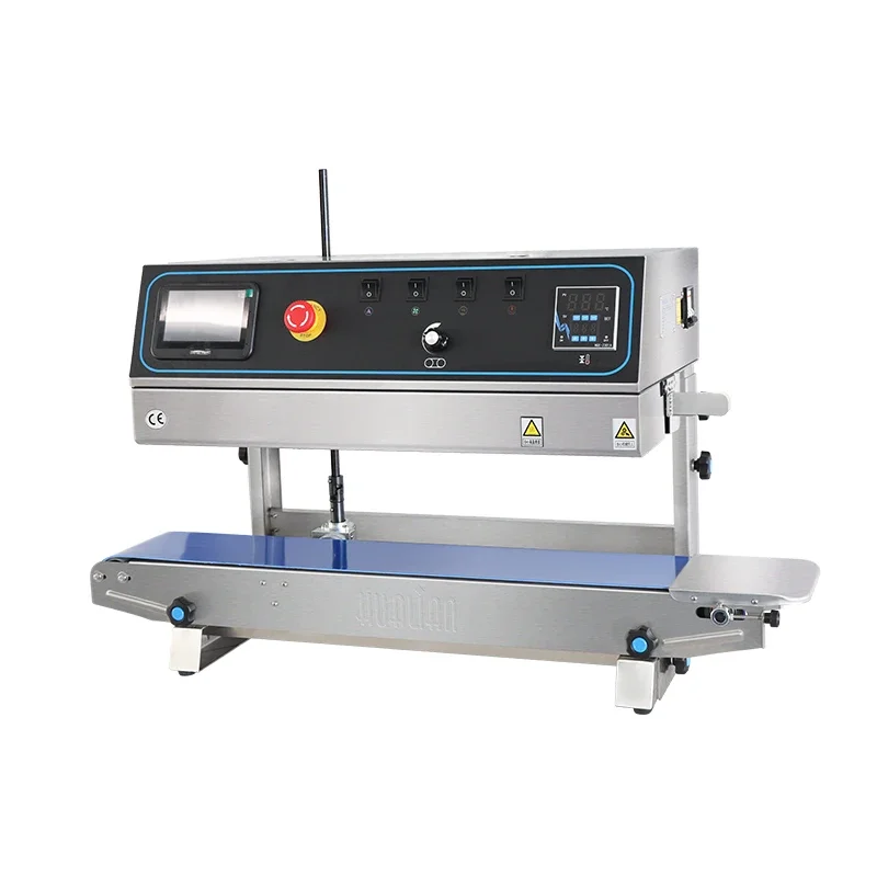 FRP-810II Hualian-impresora de impresión por chorro de tinta continua, Vertical, automática, código, bolsa de plástico para alimentos, máquina selladora de banda térmica