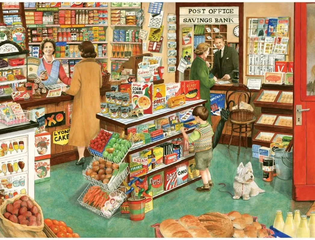 

Village Shop 120/300/500/1000 Pieces Art Jigsaw Puzzles Brain Training Challenging Educational Toys for Adults Christmas Gifts