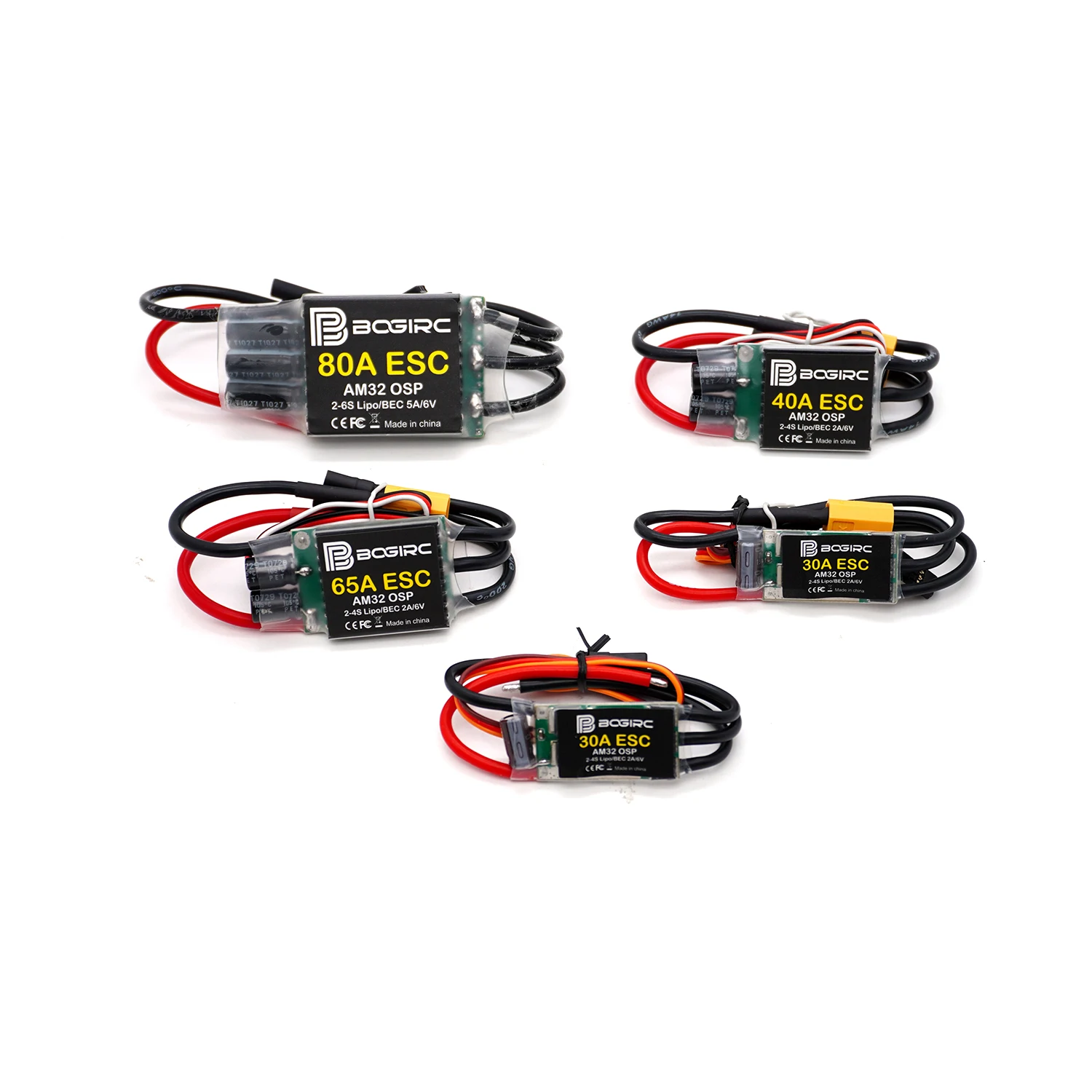 BOGIRC AM32 30A 40A 65A 80A RC Crawler Car ESC 2-6S and Card for 1/10 TRX4 TRX6 SCX10 1/18 TRX4M 1/24 SCX24 RC Car Upgrade Parts