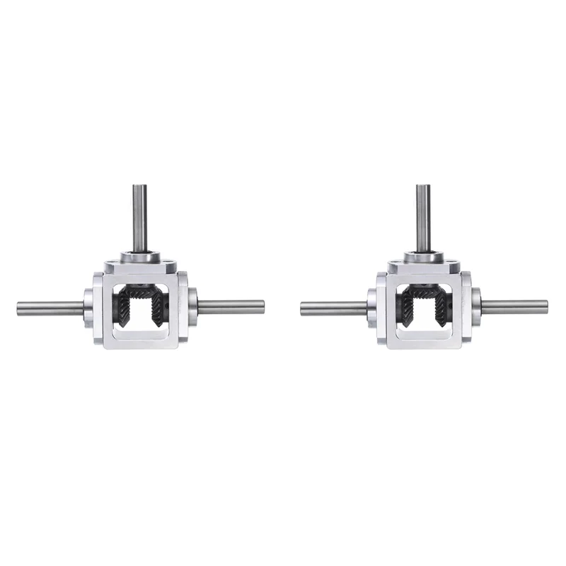 

YWDZ-2X Gear-Box 90 Degree Right Angle Bevel-Gearbox 1:1 Reversing Double Output Shaft 1 Module 20 Teeth Bevel Gear
