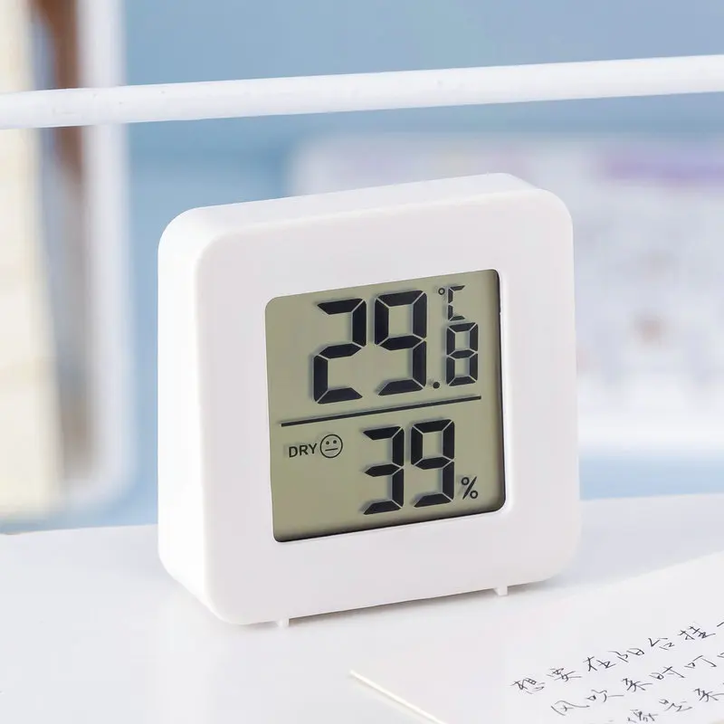 Temp Sensor Electronic Gauge Weather Station White Multi-scenario Application Temperature Humidity Meter Mini Thermometer Indoor