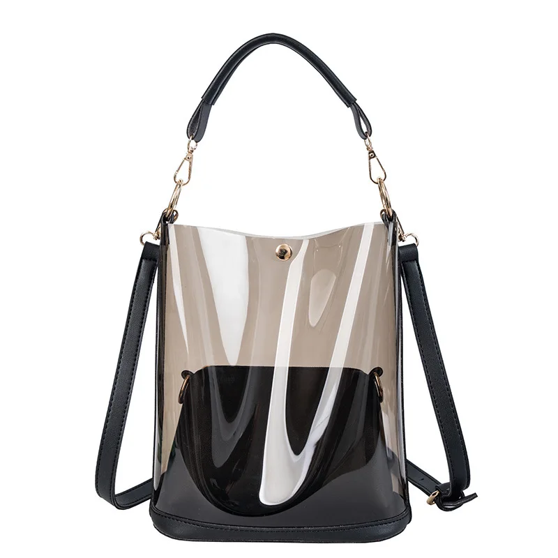 Nowy Produkt: Letnia Laserowa Przezroczysta Torba-Worek na Wodę, Codzienna Torba Damska 2w1, Damska Torba Crossbody z PVC w Stylu Jelly — zdjęcie 6