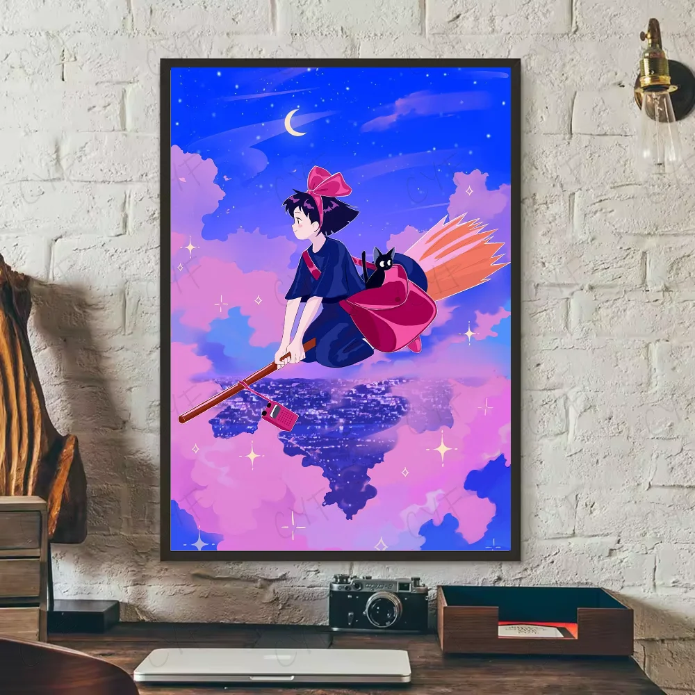 K-Kikis D-Delivery S-Service Anime  Poster HD art sticky wall waterproof home living room bedroom bar aesthetic decoration - Image 6