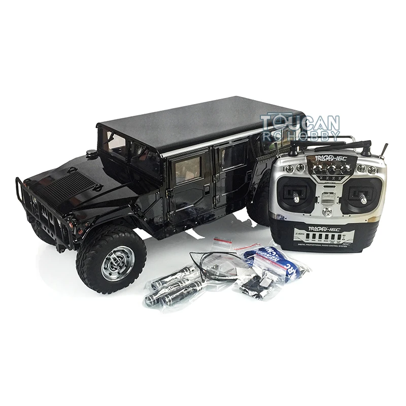 Upgraded HG P415 RC Car 1/10 Scale 4*4 U.S Civilian Crawler Radio Control Vehicle with Sound Light Servo ESC Motor Model TH17230