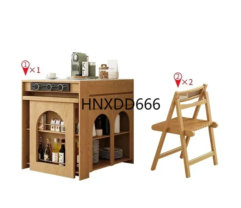 Modern Simple Home Small Apartment Retractable Stone Plate Kitchen Bar Counter