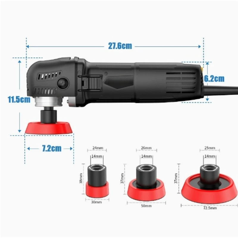 

Полировальная машина 3 дюйма для автомобилей и дома, инструмент двойного действия для вощения и глянцевания, для точечной полировки и шлифовки