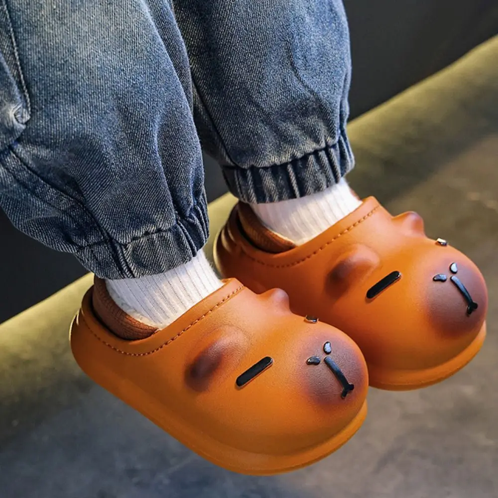 

Модные детские зимние ботинки с капибарой, непромокаемая нескользящая хлопковая обувь, теплые удобные мягкие тапочки на осень и зиму