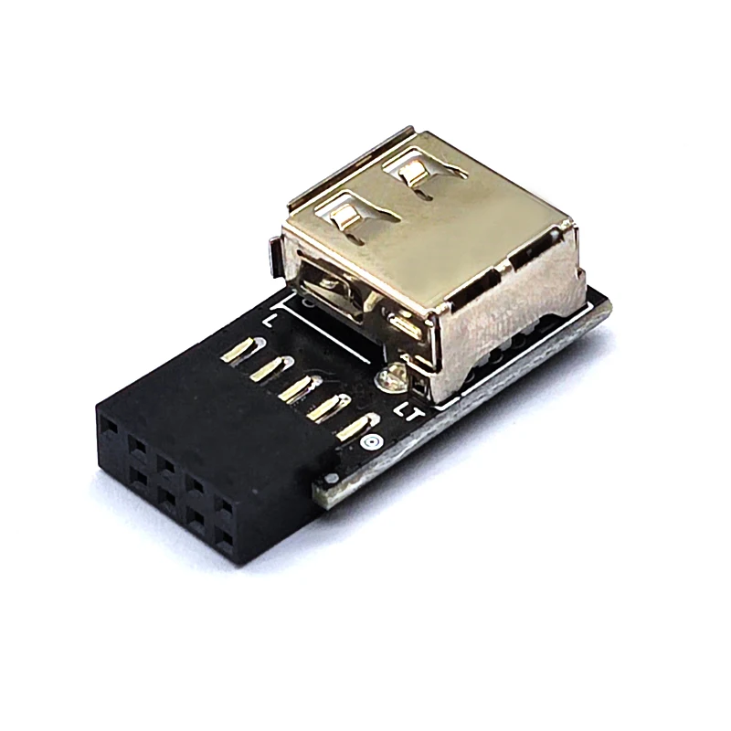 USB 2.0 Motherboard Header 9pin Motherboard to USB Adapter Connector USB2.0 A 9 Pin Female Converter for Wireless Mouse Receiver